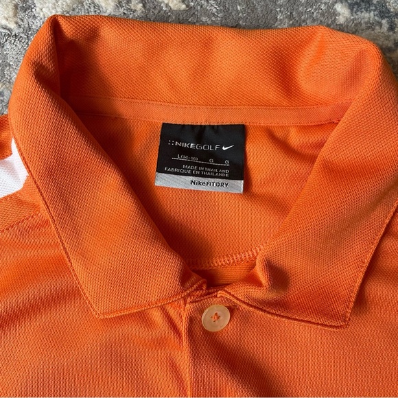 Nike Golf Orange and White Performance Polo Shirt - Picture 5 of 5